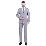 P&L Men's 2 Piece Suit Slim Fit Elegant 2-Button