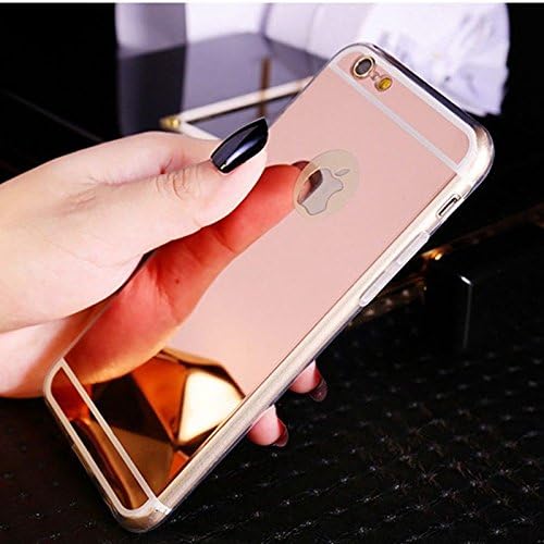 TRENDWEARZ iPhone X /10 Mirror Case Cover Luxury Shiny Soft TPU Rubber Bumper Mirror Silicone Rubber Anti-Scratch Bumper Protective Back Case Cover for iPhone X /10 (IPHONE X/IPHONE 10, ROSE)