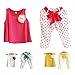 FEITONG Baby Girl Dot Flower Set Toddler Vest Clothing