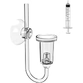 FZONE Acrylic Aquarium CO₂ Diffuser Built-in Check Valve(S-19mm) | Ultra-Fine CO₂ Bubbles, Built-in Check Valve, Durable, Easy Installation, Crystal-Clear Acrylic and High-Quality Ceramic Disc