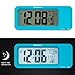 Alarm Clock, Time Date Temperature Display , Snooze, 3 Groups Alarm Time, Weekday Alarm Settings, Built-in Rechargeable Lithium Battery Operated (Blue)