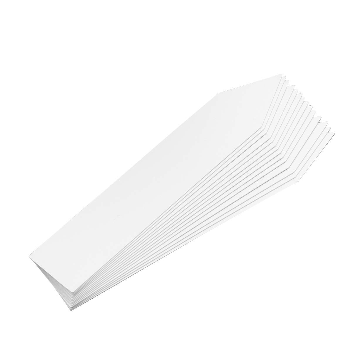 LEORX 100pcs White Plastic Plant Seed Label Pot Marker Nursery Garden Stake Tags