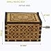 Jashem Wooden Music Box 18 Notes Tune Hand Engraved Game of Throne Musical Box Handmade Gift for Birthday