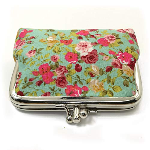 Cute Floral Buckle Coin Purses Vintage Pouch Kiss-lock Change Purse Wallets (06)