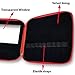 Crochet Hook Organizer Case Without Hooks, Storage Organization Zipper Bag Holder for Ergonomic Light Up Crochet Hooks, Needles and Accessories - Easy to Carry, Red (No Accessories Included)