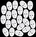 4E's Novelty White DIY Full Face Mask 24 PC Crafts for Adults
