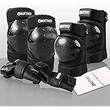 GROTTICO Adult-Youth-Kids Knee-Elbow-Pads Wrist-Guards - Skateboard Roller Inline Ice Skate BMX Bike Scooter Protective Gear Set