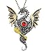 AMAZING 'Gear Dragon' Pendant Necklace in GIFT BOX | Steampunk Gem Style w/ Full Chain