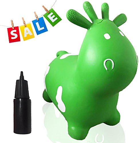 RUNYUAN Inflatable Jumping Cow for Kids Including Pump,Ride-on Bouncy Animal,Best Eco-friendly Space Hopper Toys