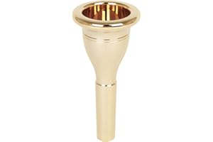 Tuba Mouthpiece Solid Brass Construction Gold Plated Musical Instrument Accessories
