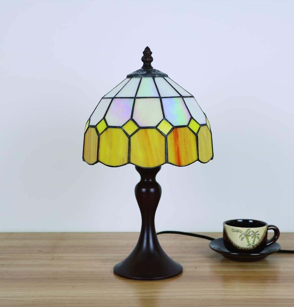 Tokira Tiffany Table Style Lamps Yellow Mediterranean 8 Inch - Image 5
