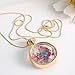 Gmai Pressed Flower Round Wishing Glass Bottle Pendant Floating Locket Pendant