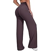 VOYJOY Straight Leggings Bottoms Wide Leg Pants for Women 29"/ 31.5"/33"/35" High Waist Stretch Casual Sweatpants
