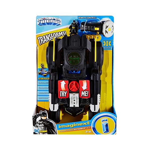 Fisher-Price-GBK77-Imaginext-DC-Super-Friends-Transforming-Batmobile-RC-Vehicle-Multicoloured Imaginext DC Super Friends Transforming Batmobile R/C