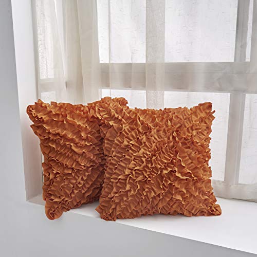 MoMA Decorative Throw Pillow Covers (Set of 2) - Pillow Cover Sham Cover - Orange Throw Pillow Cover - Decorative Sofa Throw Pillow Cover - Square Decorative Pillowcase - Orange - 18" x 18" - Thumbnail 2