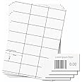 OfficeGear Shelf Edge Barcode Price Ticket Labels 21-up [25 Sheets - 525 Pack] 38x70mm Custom Printable A4 Card Micro Perforated Non-Adhesive Merchandise Tag with Free Downloadable Design Template