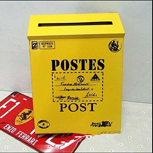 RZMY Countryside Mailbox Small Suggestion Box Iron Sheet Mailbox Vintage Ballot Box without Lock