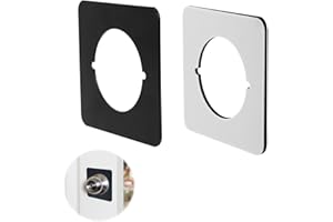 2pcs Door Knob Plates Square Version, Stainless Steel Door Handle Reinforcement Cover Filler Scar Lock Plates Deadbolt Push H