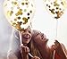 Twerp 15 Gold Confetti Balloons | 12 Inch Party Balloons With Gold Foil (NOT PAPER) Confetti Dots | BONUS! Includes 5 White/Gold Strings | Pre-Filled with Confetti | Perfect Party Decoration