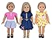 Ebuddy 3-sets Doll Clothes Party Dress Clothes For 18 inch American Girl Doll