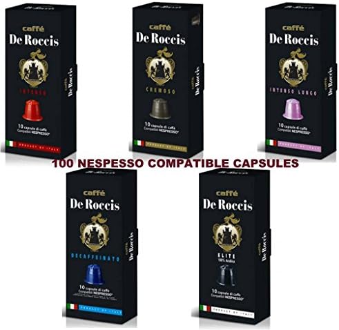 100 Nespresso Compatible Coffee Capsules Variety Pack - 5 Different Blends - OriginalLine