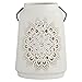 Amazon Brand – Stone & Beam Modern Farmhouse Cermaic Die Cut Home Decor Candle Lantern - 7 Inch, White