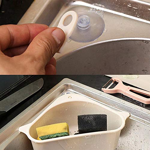 image for Mugghe Kitchen Sink Basket, Triangular Stable Multifunctional Drain Sh