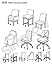 Simplicity Creative Patterns 1335 Chair Covers for Ikea and Realspace Chairs Sewing Patterns, One Size