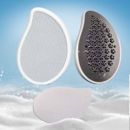 Professional Crystal Hair Remover - Nano Glass Epilator & Exfoliator 2-in-1 Glass Nano-Crystallization Hair Eraser (Prevents Razor Bumps) + Foot Exfoliator with Debris Cup, Reusable Unisex Gift