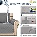Easy-Going Sofa Slipcover Loveseat Cover Waterproof Couch Cover Washable Sofa Cover for 2 Cushion Couch Non-Slip Fabric Furniture Protector with Pocket for Pets Kids Dog Cat (Loveseat, Grey, Medium)