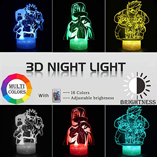 3D Led Anime Light,16 Colors 3D Touch + Remote Control Color Changing Night Light,for Holiday Gifts, and Bedroom Decorations