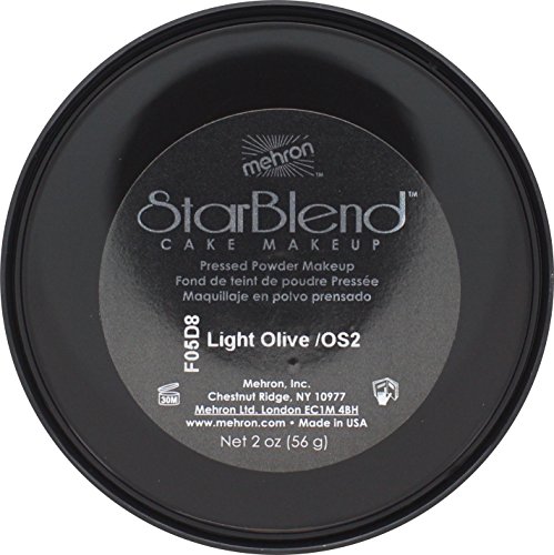 Mehron Makeup StarBlend Cake Makeup LIGHT OLIVE - 2oz