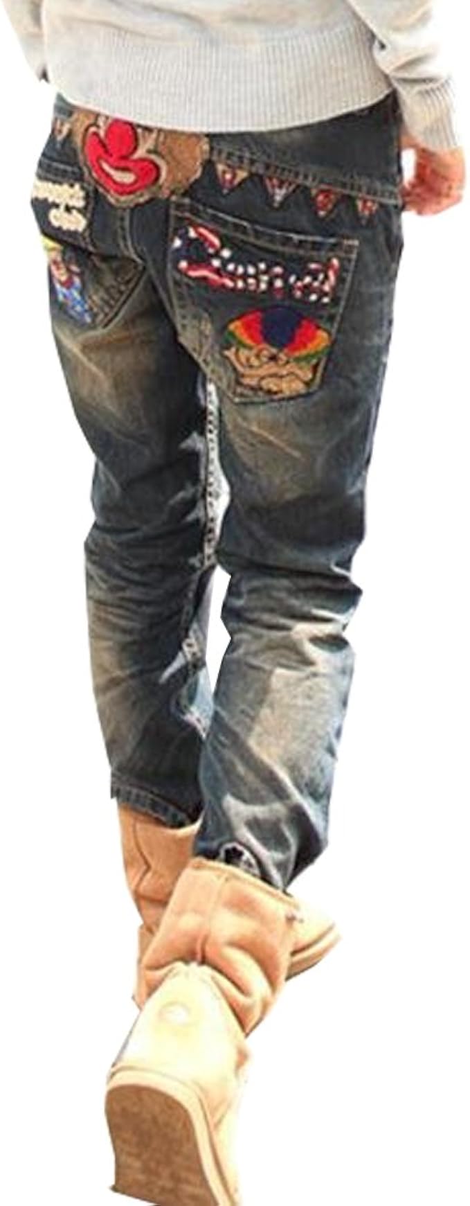 Amazon Co Jp ジーンズ 専門店 クラシカルエルフ Classical Elf ロリータジーンズ Lolita 1379 1 アフロ ゾウさん ボーイズ ジーパン ジーンズ デニム メンズ レディース 男女兼用 大きい サイズ M 服 ファッション小物