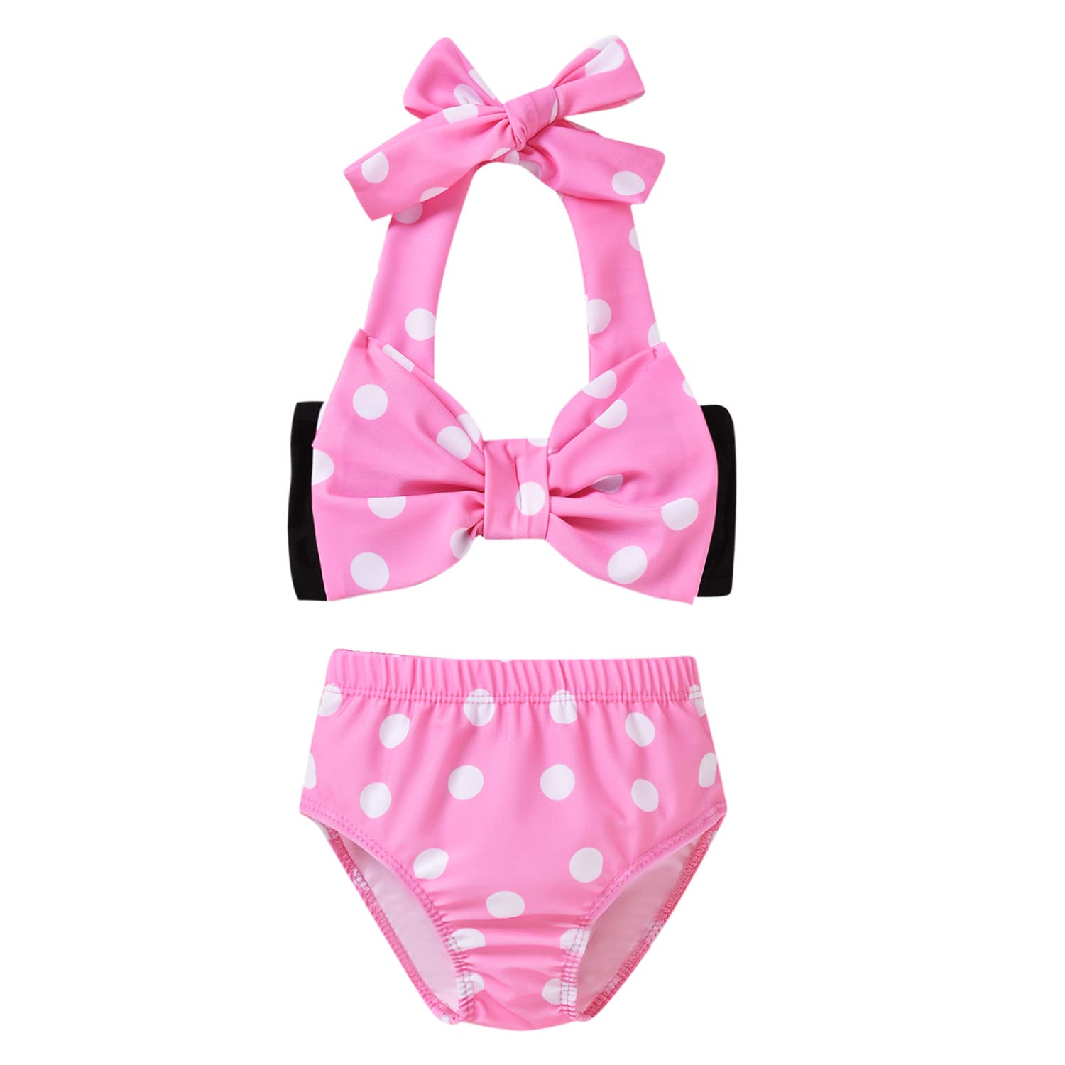 Photo 1 of Little Toddler Girls Bathing Suit Swimwear Bikini Mouse Two Piece Swimsuit Bottoms Swimming Suit 5T - 6T