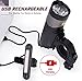 Taktik Super Bright Bike Lights Set Rechargeable - Safety 500 Lumens Front and Back Bicycle Lights 2000 mAh Waterproof LED Bike Light for Bike,Road Bike,Mountain Bike,Light Bike Night Rider