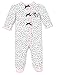 Little Me Baby-Girls Newborn Perfect Poodle Footie, White/Black, 3 Months