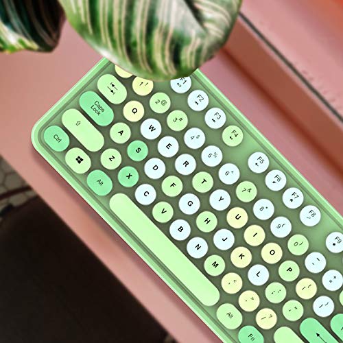 Wireless Keyboard and Mouse Combo MOFII Full-Sized 104-Key Cute Round Keycaps Keyboard, 2.4GHz Dropout-Free Connection… - Image 3