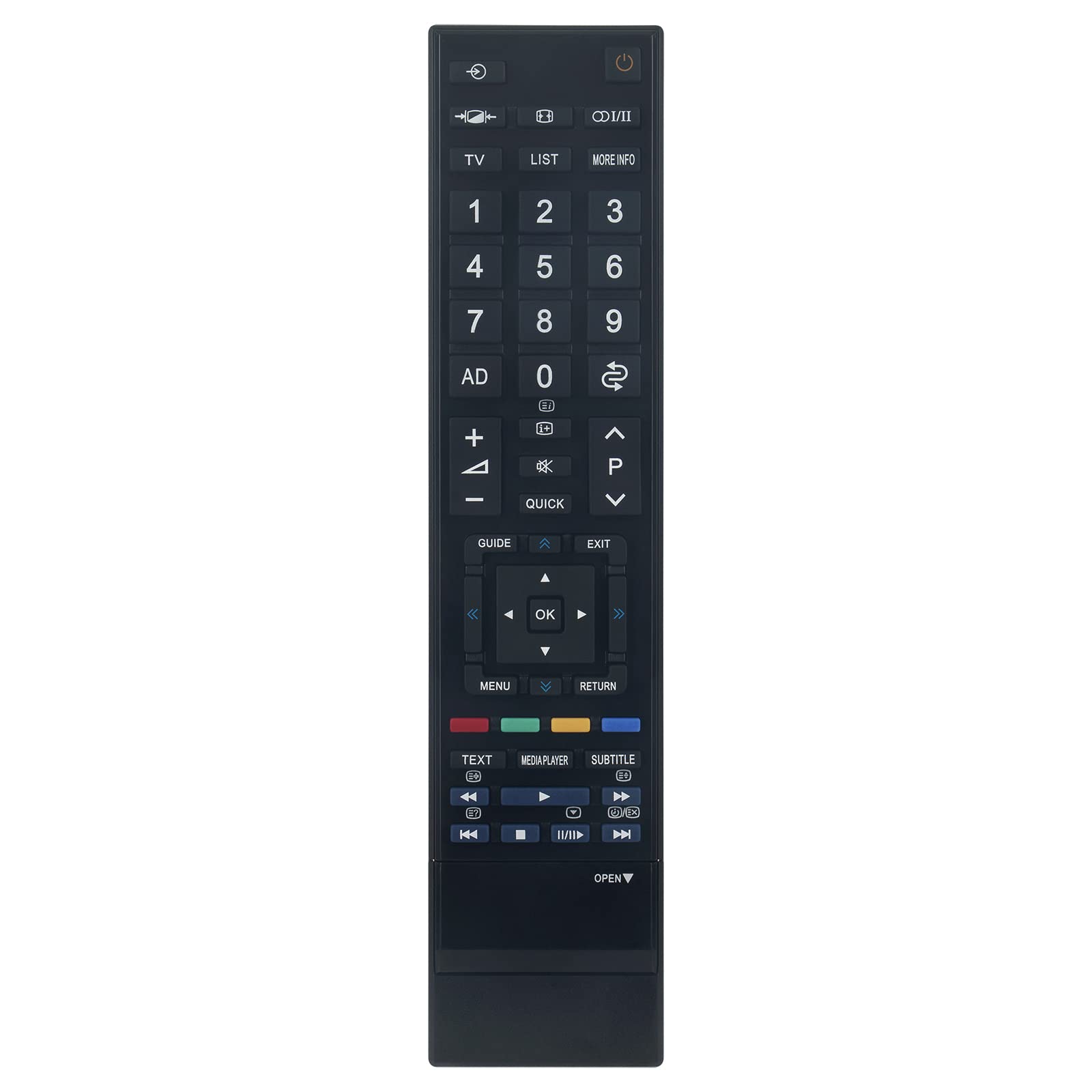 VINABTY CT-90345 Replace Remote Control Fit for Toshiba Regza TV 32SL733 CT90345 32SL733 40SL733 40WL743 46SL733G 47V635D