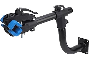 Adjustable Bike Repair Stand Wall Mount Stainless Steel Maintenance Rack, Space Saving for Road Mountain Bikes