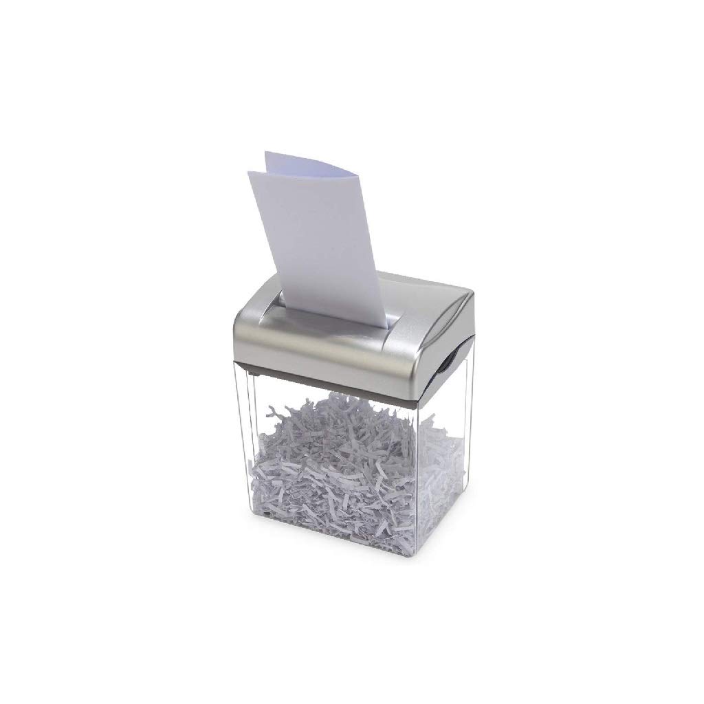 ACQUIRE Mini Paper Shredder-4 Sheet Crosscut Paper,CD and Credit Card, Pullout Basket Shredder, 5 Mi