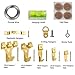 Hopttreely Heavy Duty Photo Frame Hooks, 216 Pieces Ultimate Picture Hanging Kit (IncludIing Hangers, Nails, D-Ring, Wire, Level, Felt Pads and More), Picture Hanger Assortment Tool for Wall Mounting