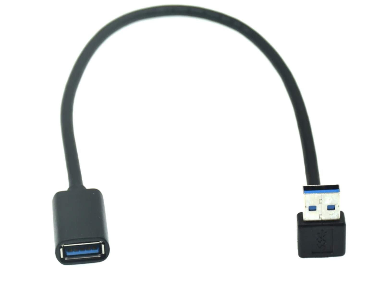 innov8 USB 3.0 Type A Male to Female Extension Cable 5Gbps Speed Extender Connector (Up Angle) - 0.3m
