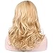 KeeWig Synthetic Blonde Wig Wavy Light Golden Blonde with Pale Blonde Highlights JENNY #24BH613