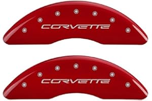 MGP Caliper Covers - Brake Caliper Covers 2006-2013 Chevrolet Corvette - Front and Rear Set - Red