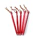 Sharkleap 7075 Aluminum Tent Stakes Lightweight Tent Pegs with Reflective Pull Cords (Pack of 8)