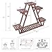 Pine Wood Plant Stand Indoor Outdoor Carbonized Triangle 6 Tiered Corner Plant Rack Shelf Holder for Balcony Garden Flower Pot Storage Organizer (Large,Upgrade Screw with Nut Gasket Heavy Duty,Stable)thumb 1