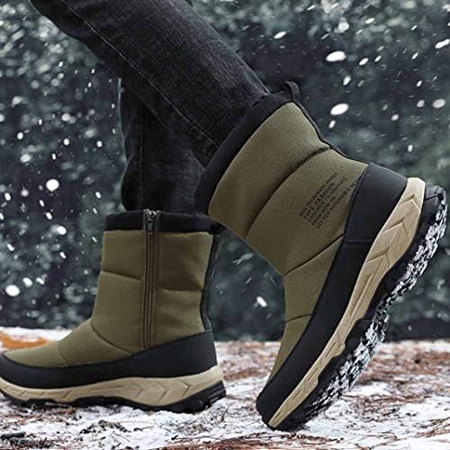 メンズ ムートンブーツ スノーブーツ 裏起毛 ファッション 冬 カジュアル ハイカット 大きいサイズ 厚底靴 雪靴 ジッパー アンクルブーツ 暖かい 防水 屋外 オートバイ ウォーキングシューズ B081cyy533 2 729円 人気海外一番 100 品質保証 全品送料無料 即日出荷