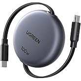 UGREEN 100W Retractable USB C Cable, Fast Charging Type C Cord, PD 3.0 PPS 5A 20V USB C to USB C Charging Cable Compatible wi