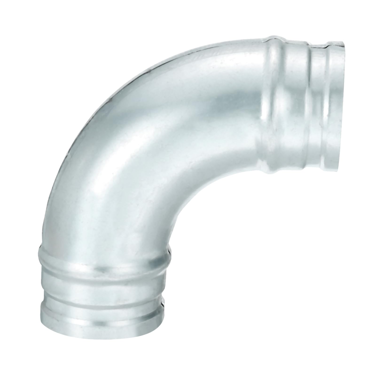 PATIKIL 3 Inch 90 Degree Duct Connector, Galvanized Steel Elbow Vent Tube Connector Ducting Pipe Adapter Fittings for HVAC Dryer, Exhaust, Extractor, Ventilation System