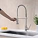 Stainless Steel Spring Pull Down Kitchen Sink Faucets Brushed Nickel